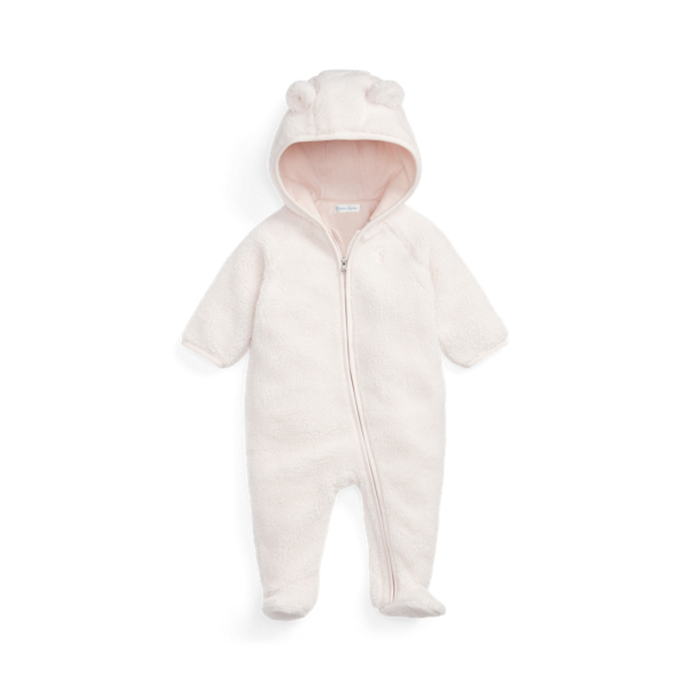 Ralph Lauren Bear-Ear Teddy Fleece Bunting